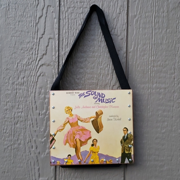 Handbags - Sound of Music Purse (wooden) made from old record